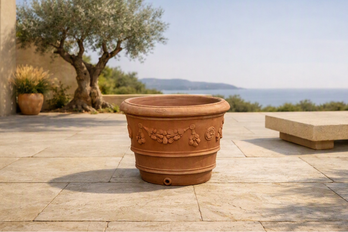 Festonato — Traditionele Toscaanse Terraspot met Slingers