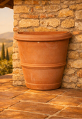 Mezza Luna Liscio XL — Halfronde Traditionele Terracotta Wandpot