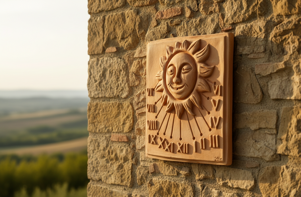 Meridiana Solare Classica — Vierkante Zonnewijzer met Smeedijzer